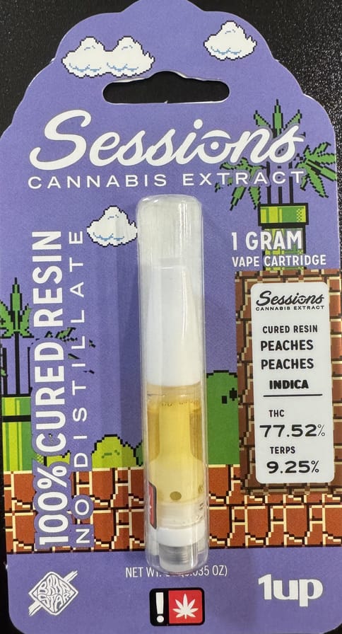 Sessions | Peaches Peaches | 1g | Cured Resin | Cartridge