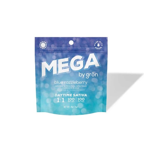Gron | MEGA |  Blue Razzleberry | 1:1 Gummies [1ct]