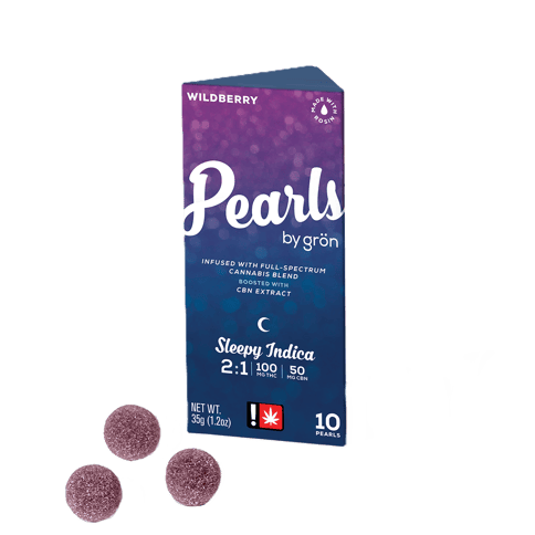 PEARLS | WILDBERRY | 2:1 THC/CBN | INDICA | 100MG TOTAL | 10 GUMMIES