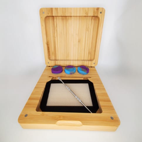Bamboo Rolling Tray Dab Set