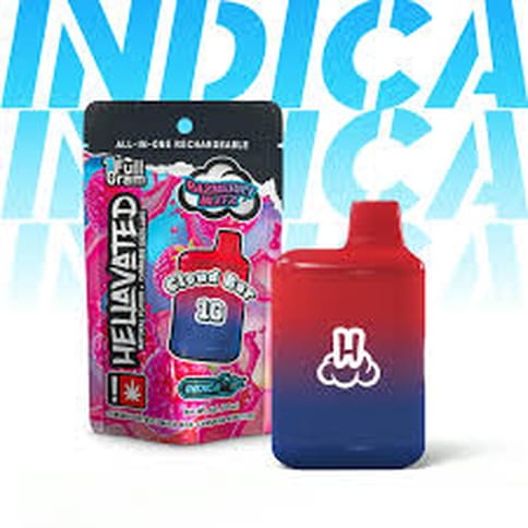 Razberry Blitz 1g disposable Cloud Bar (Hellavated)