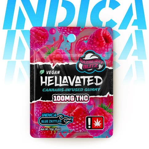 Hellavated Gummies | Razberry Blitz 100mg Single