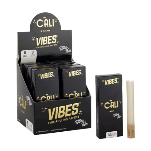 Vibes - The Cali - 2 Gram - Ultra Thin Pre-made Joint Wrap w/ Tip 3 Pack