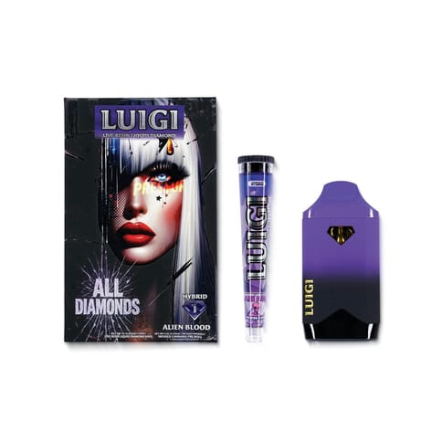 Luigi V5 - Alien Blood - 1g AIO + .5g Infused Preroll