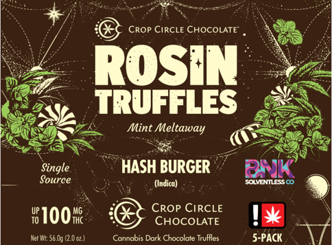 Mint Truffle (5 pk) 100mg (Crop Circle Chocolates)
