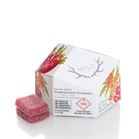 Wyld Pomegranate 1:1 THC/CBD Gummies 100mg