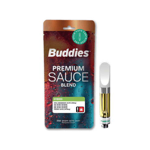 Buddies | Blue Snow Cone | 1G | Distillate & Sauce | Cartridge