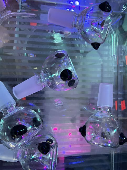 Clear Glass Bowl With Nodes