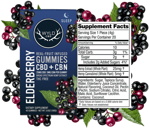 Elderberry 500MG CBD/CBN Gummy (Wyld)