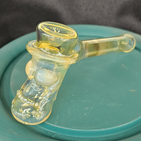 Benfinity Glass | Top Hat Skull Pipe | Mostly Yellow/Blue Fume