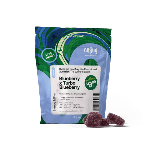 MFNY - Blueberry x Turbo Blueberry Indica Live Resin Infused Gummies - 100mg