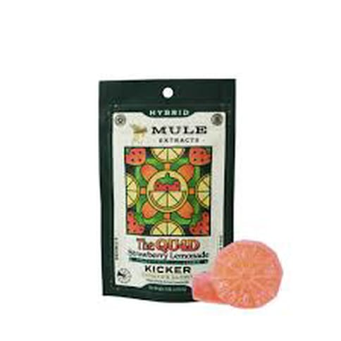 Mule | Strawberry Lemonade Quad Kicker | 400MG | 1:1:1:1 | THC:CBD:CBN:CBG | 2-piece Gummy
