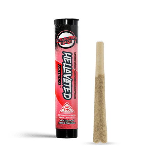Hellavated | Juicy Stickz | Infused PreRoll | - Strawberry Haze | 0.75g Single