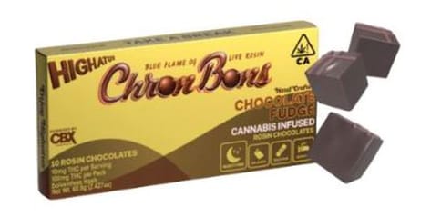 KB - HIGHATUS - SOLVENTLESS CHOCOLATE - CHRONBONS CHOCOLATE FUDGE - 100MG