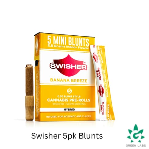 (REC) Swisher Mini Infused Blunts 5pk - Banana Breeze