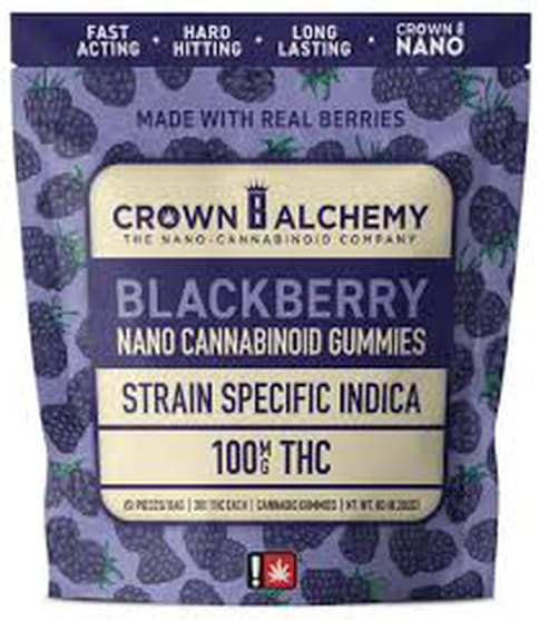 Blackberry Live Resin Gummy 100mg 2pc Crown B Alchemy