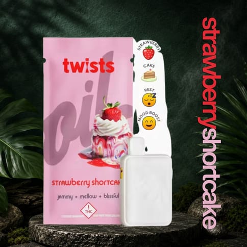 Strawberry Shortcake 2g Oil Twists Distillate All-in-One Vape by Oil by Craft | Golden Rookie