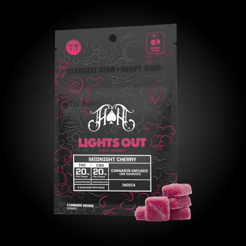 Heavy Hitters | Lights Out Sleep Gummies 1:1 THC:CBN | 5pk | 100mg