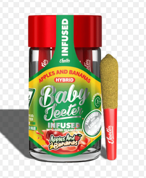 Infused Baby Jeeter 0.5G x 5 (2.5g) Preroll Apples & Bananas