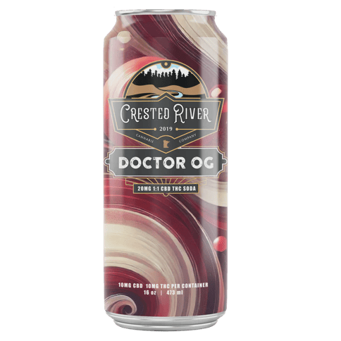 Crested River Doctor OG 10 MG THC + 10 MG CBD Soda