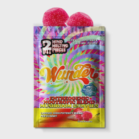 Wunder Entheogenic Nootropic Blend Mushroom Gummies Strawnana