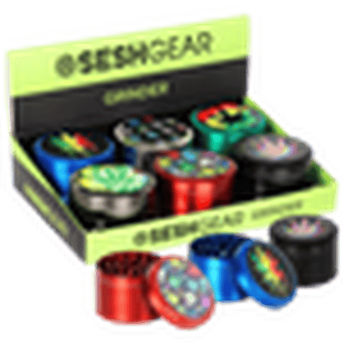 SeshGear | Hemp Leaf Top Grinder 4pc 2"