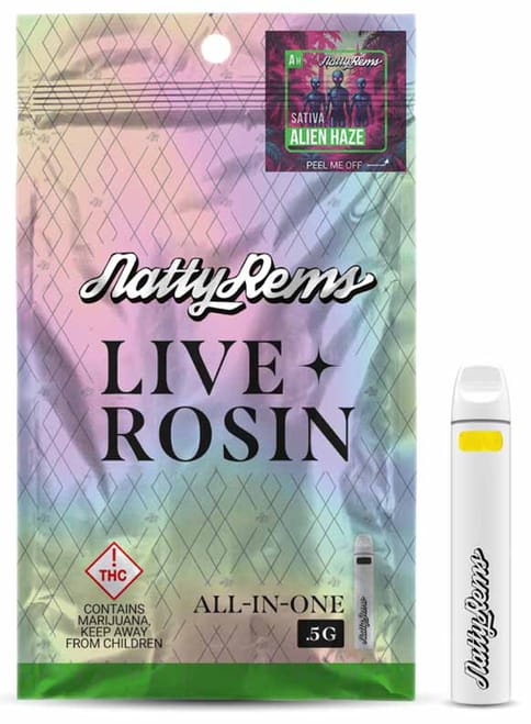 Natty Rems 500mg Wedding Cake Live Rosin All In One Vaporizer