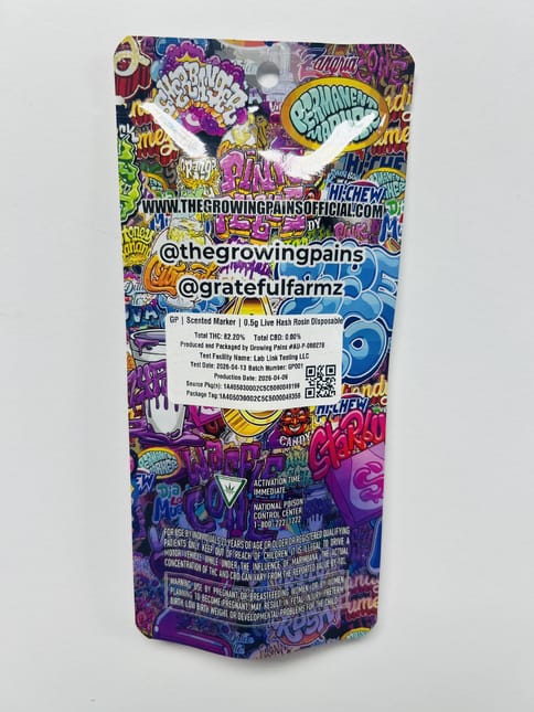Scented Marker 0.5g Live Hash Rosin Disposable | Growing Pains