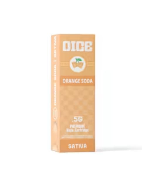 Dice: Distillate Vape Cart - 0.5g - Orange Soda - Sativa
