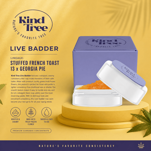 Kind Tree - Peanut Butter Pie - Live Resin Badder - 1g