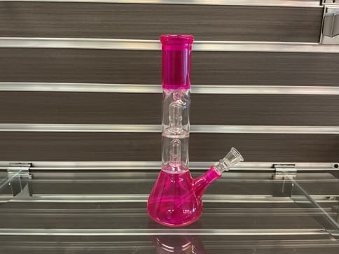Classic Pink 2 Chamber Bong