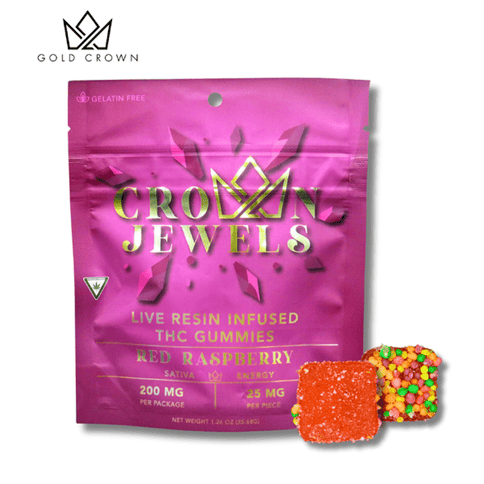 (REC) Crown Jewels 200mg Gummies - Red Raspberry (Energy)