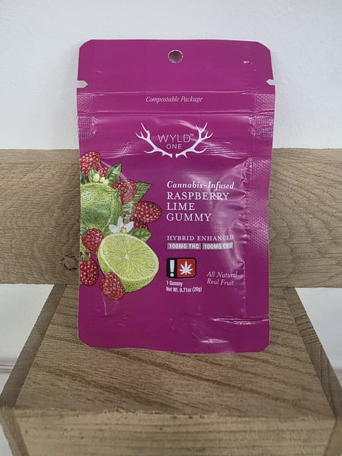 WYLD | 100MG | Raspberry Lime (1:1) CBD Single Gummy
