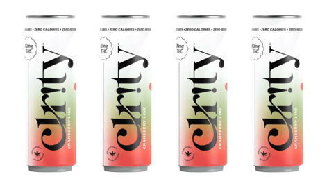 Clr!ty - 10mg THC Seltzer - 12oz - Cranberry Lime - 4 Pack