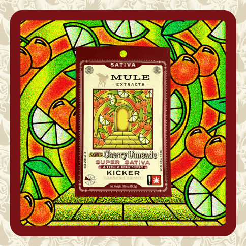 Mule - Sour Cherry Limeade 4:2:1 THC/CBG/CBC - 100mg 2pk Gummy