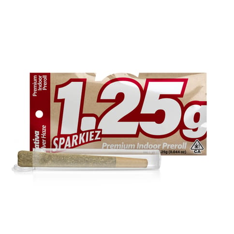 SPARKIEZ - INDOOR PREROLL - SILVER HAZE - 1.25G