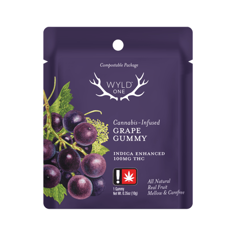 Grape Wyld Ones 100MG Gummy (Wyld)