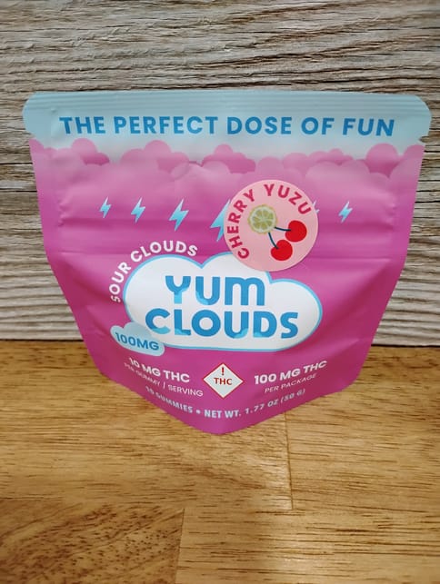 Yum Clouds Cherry Yuzu 100mg Gummies