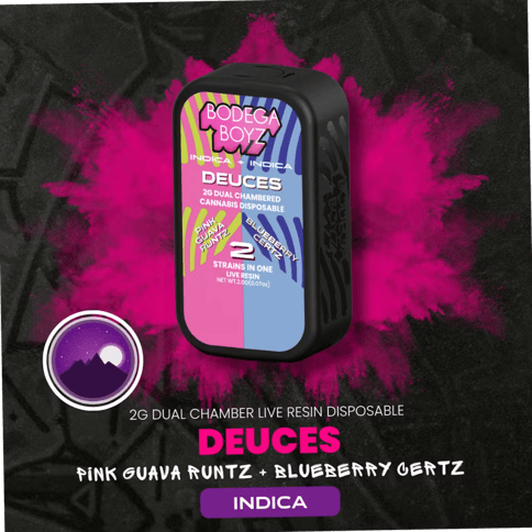 Bodega Boys - Pink Guava Runtz x Blueberry Certz  - Live Resin Indica Duel Chamber - 2g