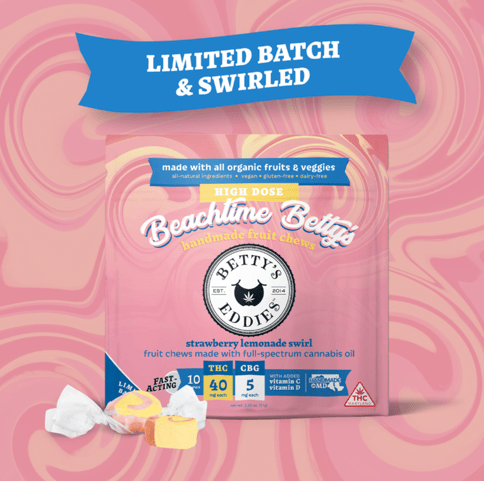 Strawberry Lemonade Beach Time | Fruit Chews | 40mg-10pk | Hybrid