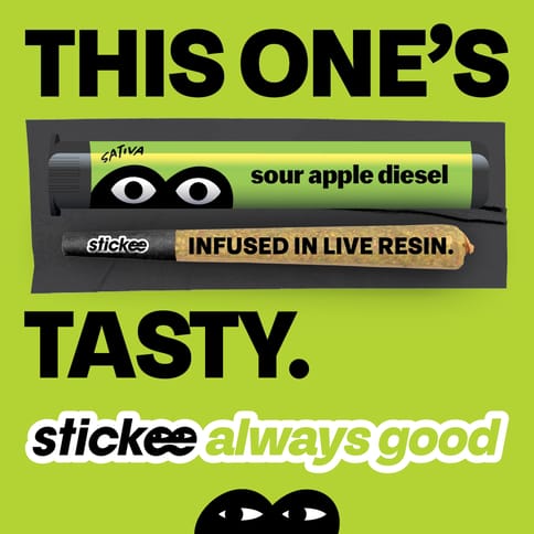 Stickee 1.2G Live Resin Infused - Sour Apple Diesel