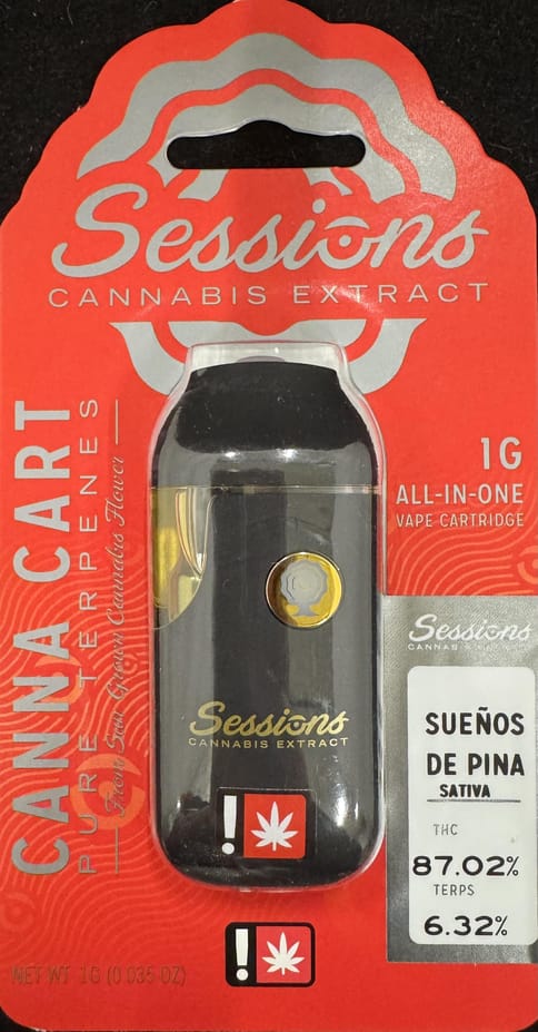 Sessions | Suenos De Pina | 1G | Distillate | Button | Disposable