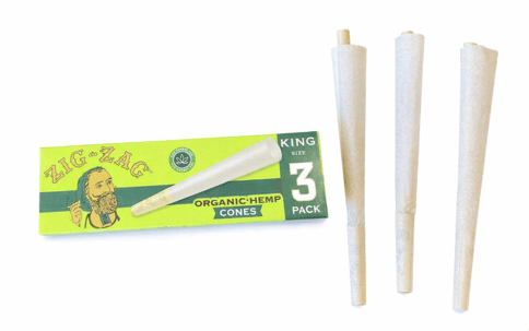 King Size Organic Hemp Cones - 3 Pack