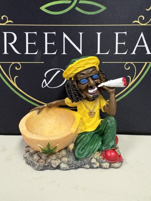 Rasta Man AshTray - Rasta Man on ground smoking