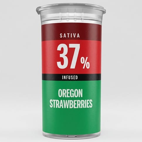 Oregon Strawberries .5g 5pk Infused Preroll (Sticks)