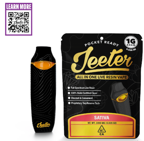 JEETER - LIVE RESIN ALL IN ONE - AMNESIA HAZE - 1G