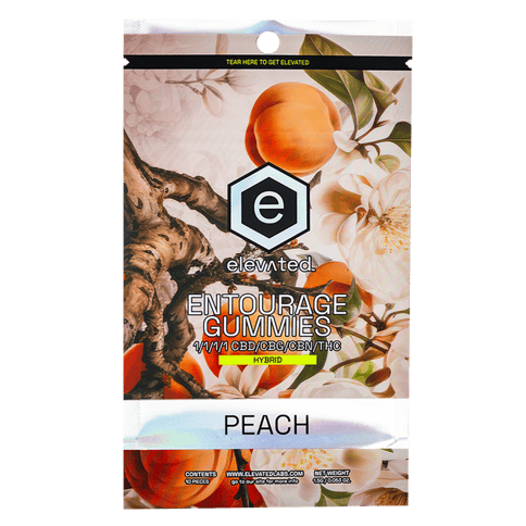 Rare - 100mg - Peach ENTOURAGE (H) - 1:1:1:1 CBD:CBG:CBN:THC