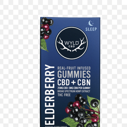 WYLD | Elderberry Hemp 250mg CBD:CBN Gummies | 10pk