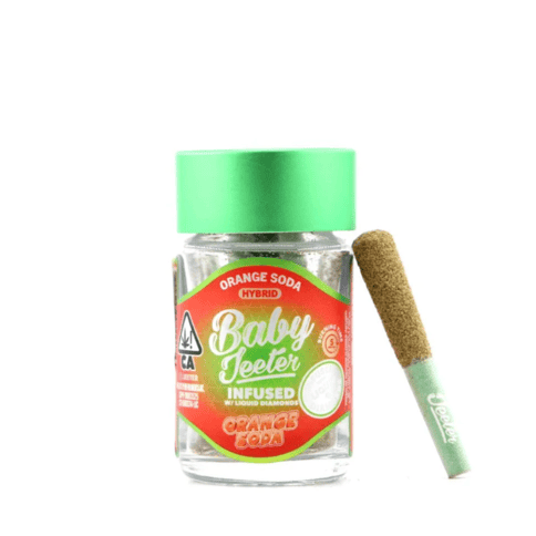 (REC) Baby Jeeter - Rosin Enhanced Diamond Infused 0.5g x 5 Pre-Roll Pack - Orange Daiquiri - REC - 2.5g