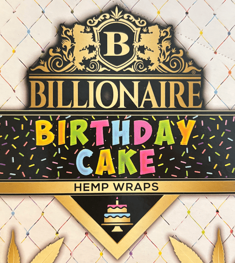 billionaire birthday cake hemp wrap
